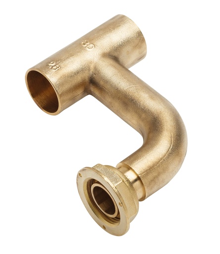 [BAN0051002] TE LAITON COUDE 90° CU35 ECROU 6/20 8242284 NF540 TEC035