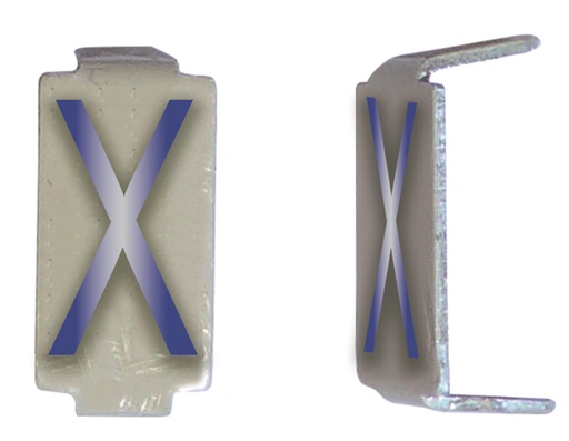 [MICCD045] LOT 25 LETTRE 6X11 ALU IVOIRE/BLEU PRE-PLIEE X *