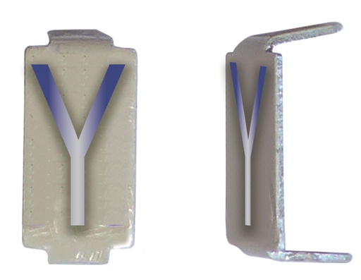 [MICCD046] LOT 25 LETTRE 6X11 ALU IVOIRE/BLEU PRE-PLIEE Y *