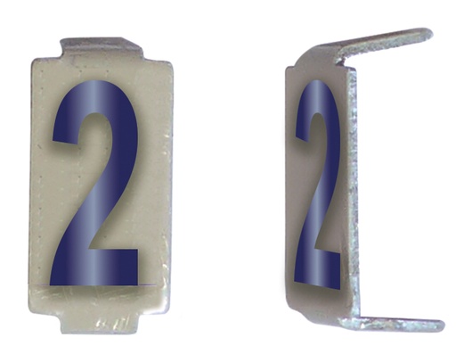 [MICCD062] LOT 25 CHIFFRE 6X11 ALU IVOIRE/BLEU PRE-PLIE 2 *