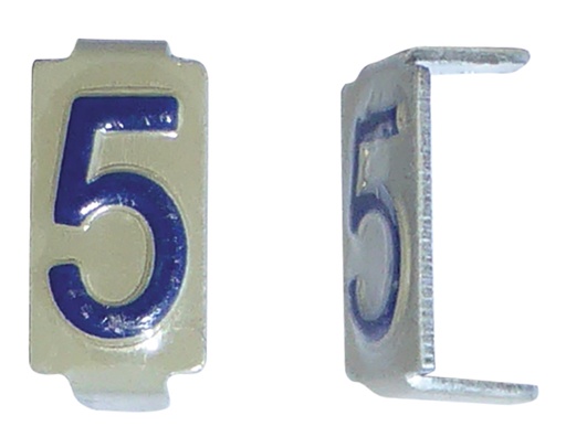 [MICCD065] LOT 25 CHIFFRE 6X11 ALU IVOIRE/BLEU PRE-PLIE 5 *