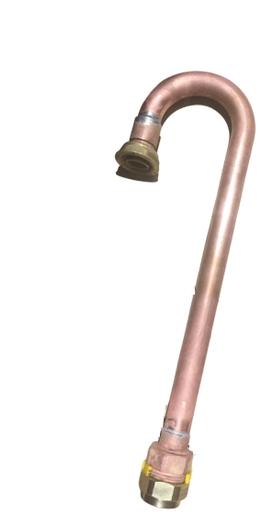 [PNGP26-CROS355/22] CROSSE SORTIE COMPTEUR 180° CU22 ENTREE FJPC20 SORTIE PLT DN25 L355MM